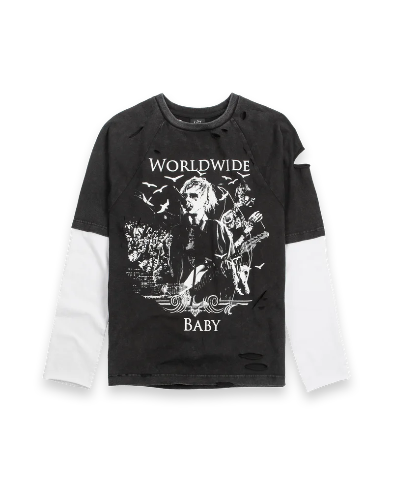 'WW Baby' l/s t-shirt, black