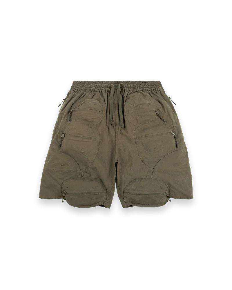'pebble' nylon shorts, khaki 