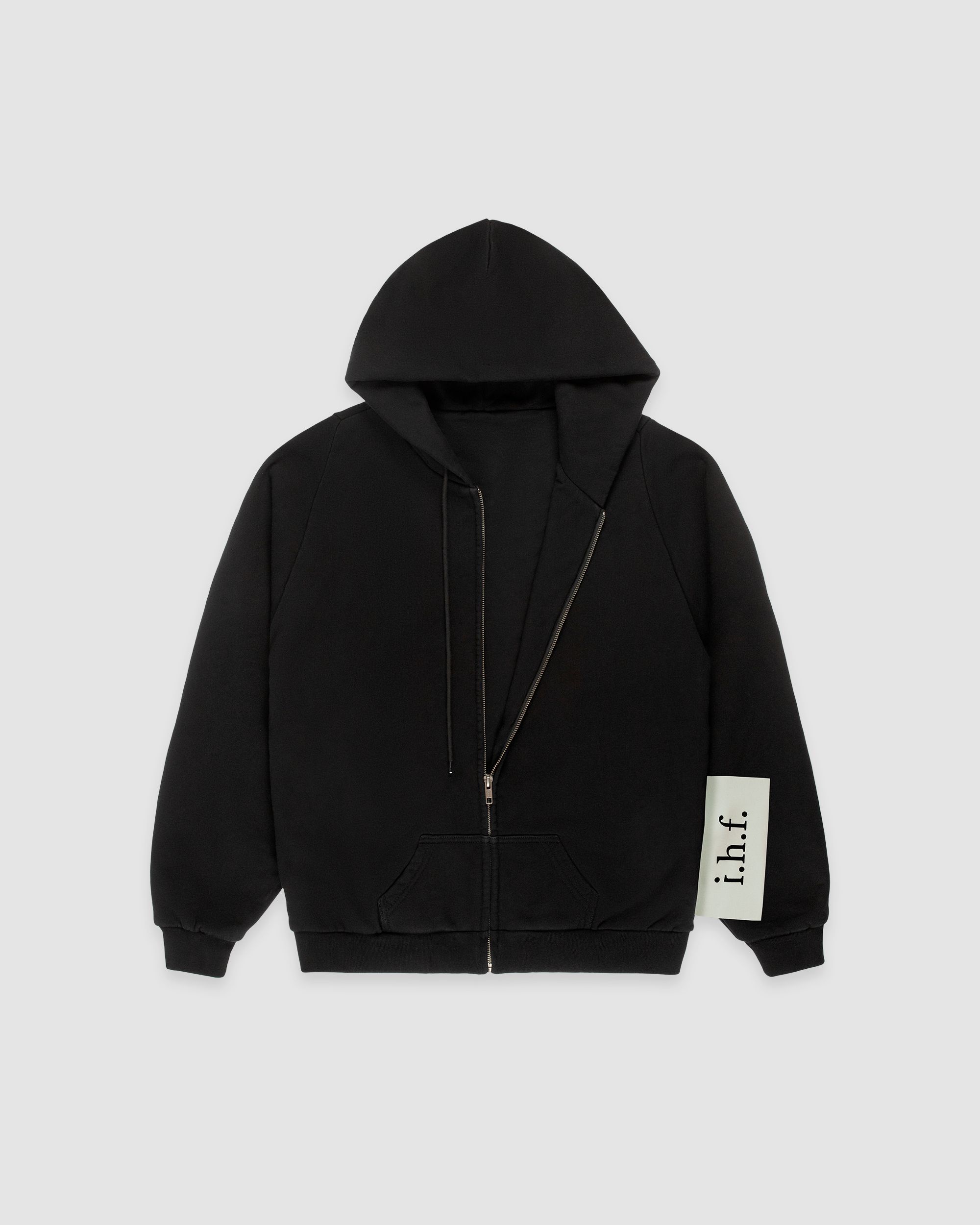 size tag logo' zip hoodie — i.h.f. — ihavefabrics size tag logo' zip hoodie — i.h.f. — ihavefabrics